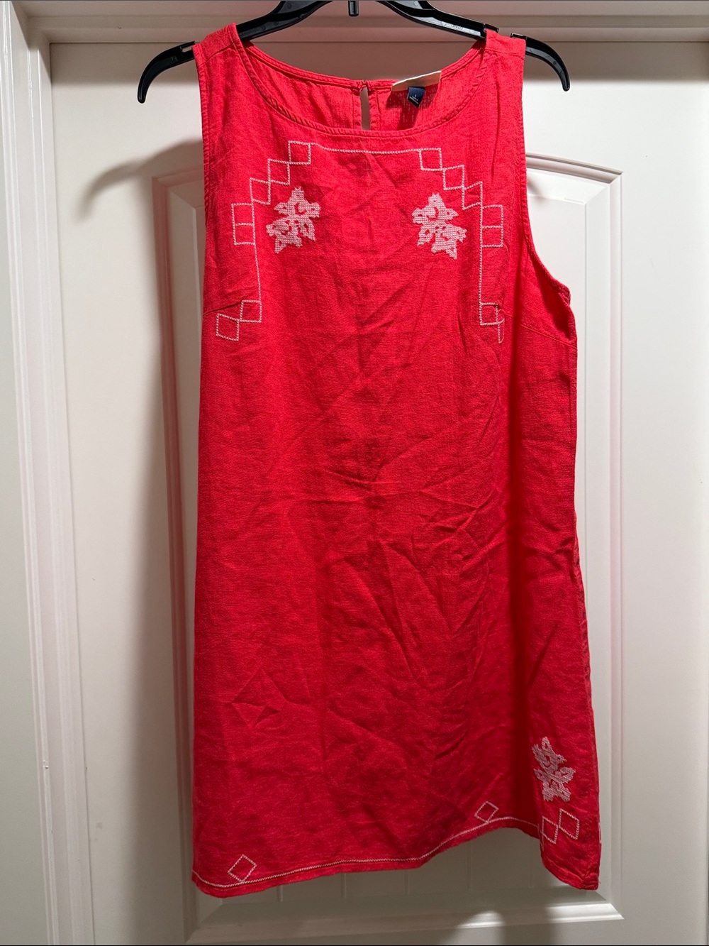 Women’s Pink Embroidered Sleeveless Dress